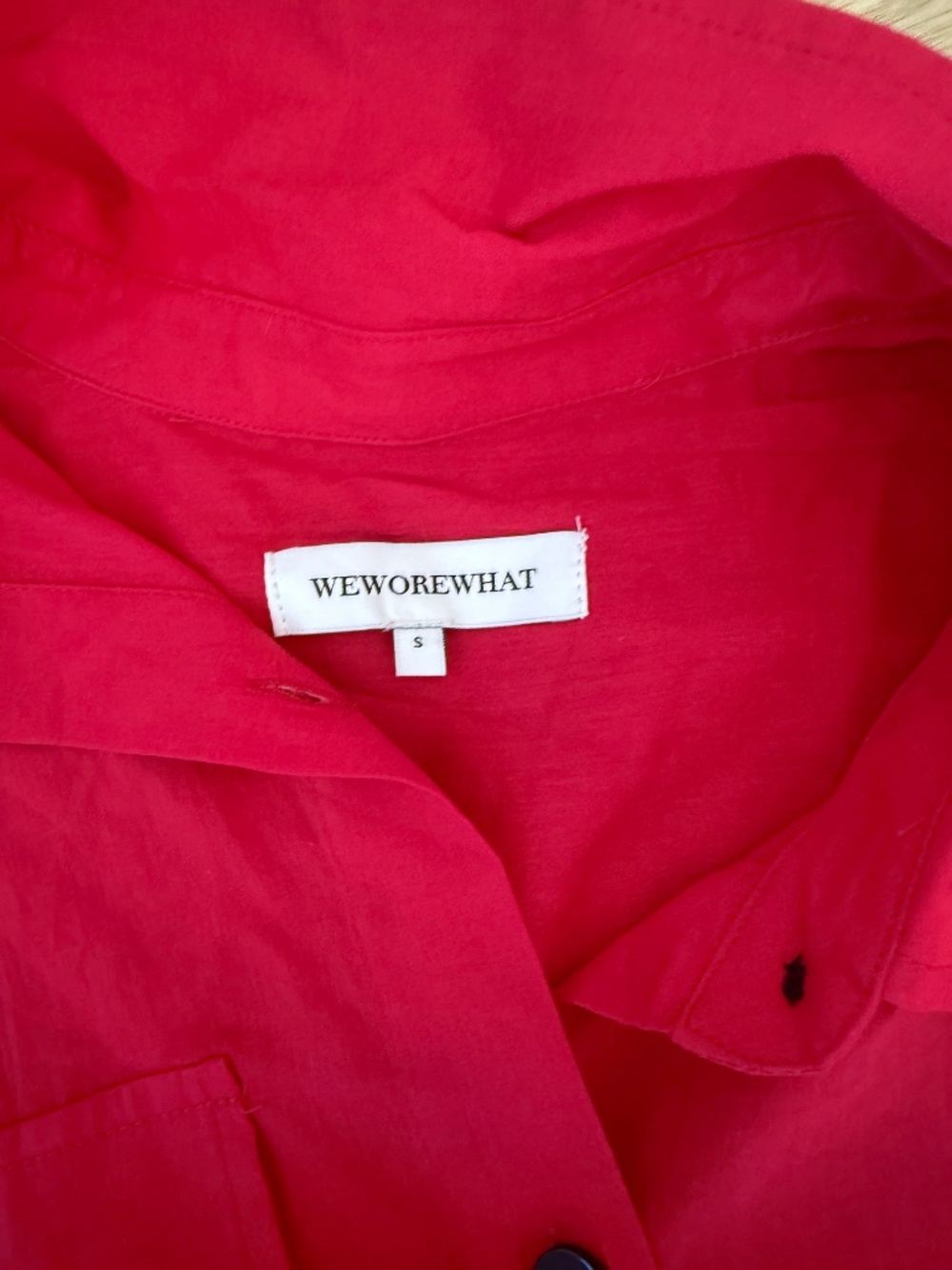 WeWoreWhat Red Button Up - Picture 3 of 3